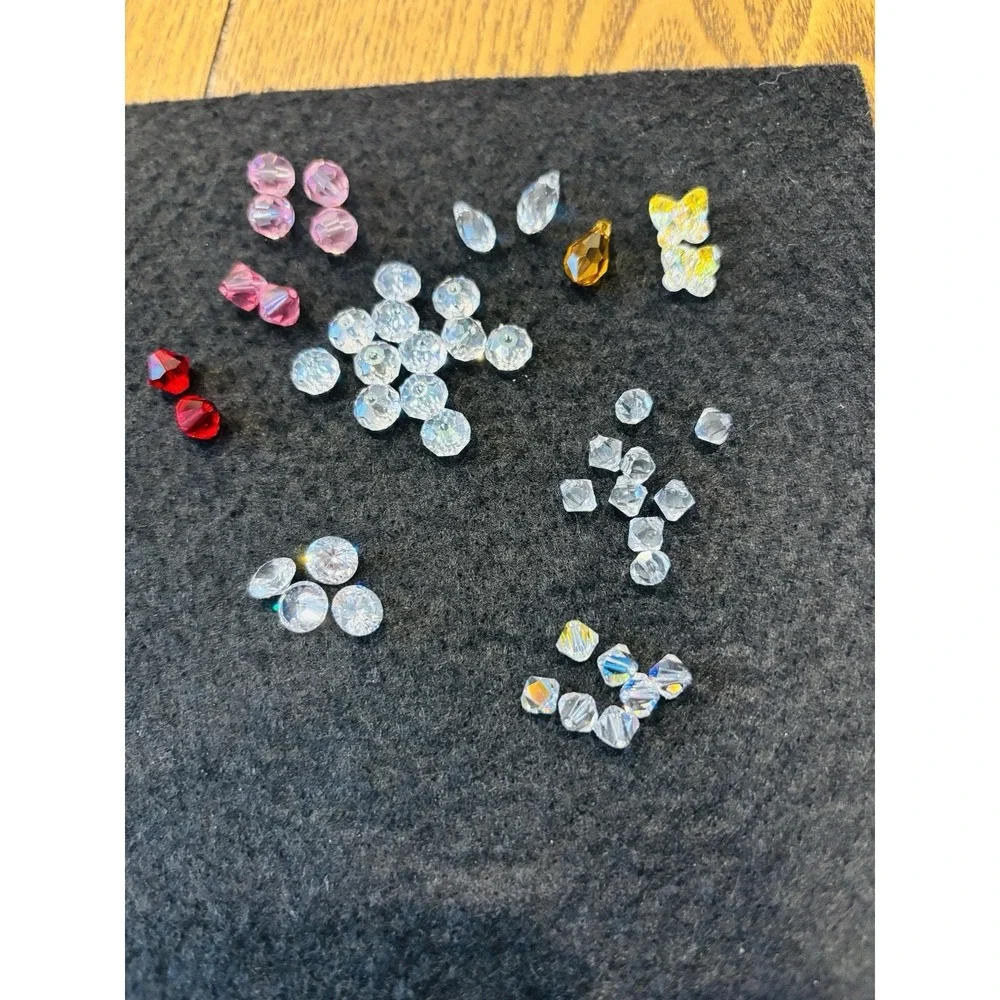 Lot Mixed Color Size Shapes Swarovski Crystal Beads Jewelry Making Box Included